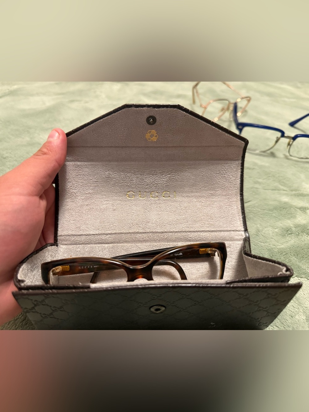 Gucci Men's Tortoiseshell Acetate Glasses in Brown